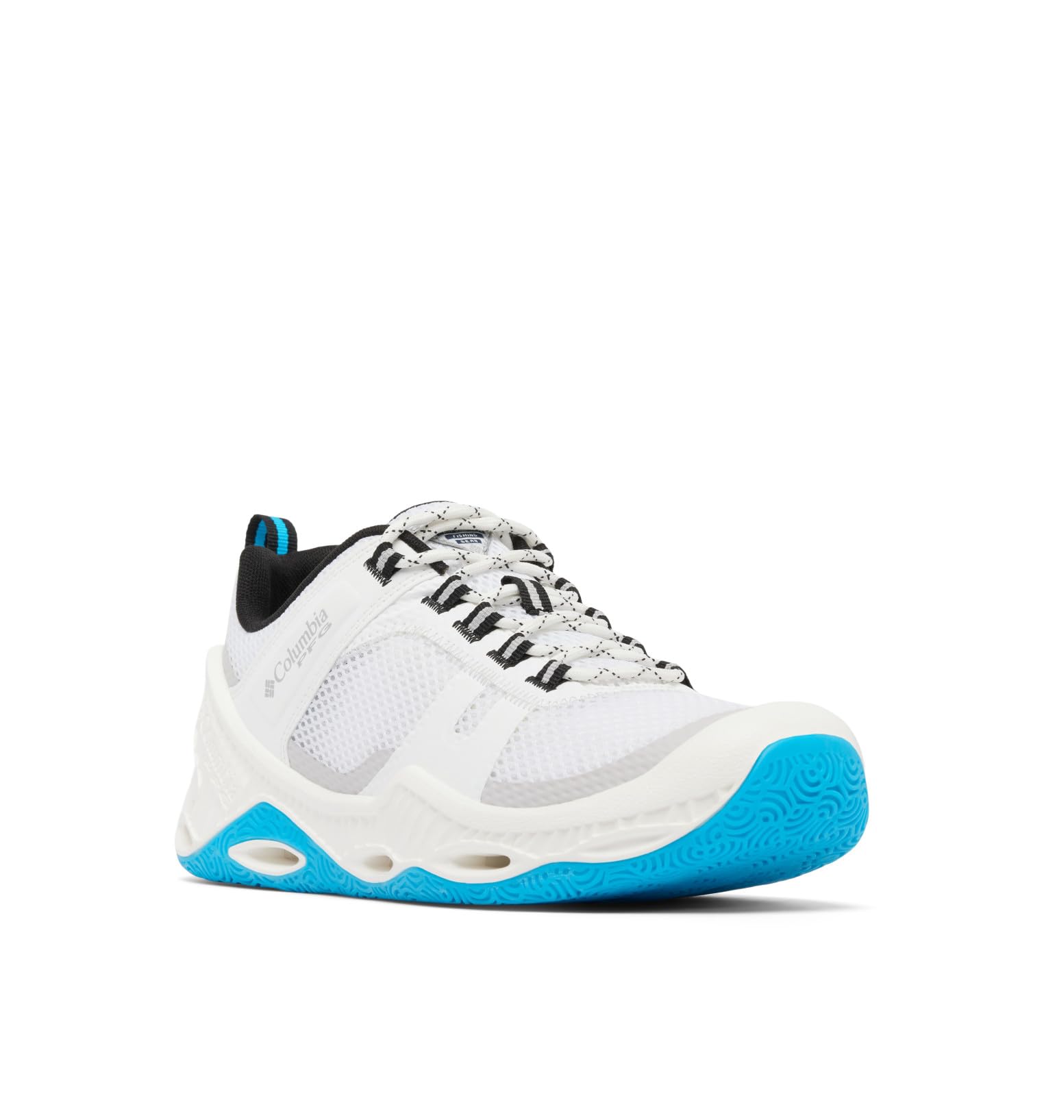 Columbia Men’s PFG Pro Sport, White/Ocean Blue, 15