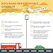 Kids Travel Tray - With FREE Crayons + Printable Childrens Activity Book. Small Portable Lap Accessory Organizer for Baby, Infant, Toddler to Play, Draw, Snack in Car Seat, Airplane, Bus, Stroller