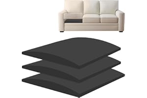 Foreard 3 Pcs Couch Cushion Support 20 * 20 inches for Sofa Cushions Sagging Replacement Inserts Seat Foam Board（ Black ）