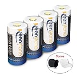 Keenstone RCR123A Rechargeable Camera Batteries, 4Pcs 700mAh RCR123A Protected Rechargeable Li-ion Batteries Camera Skin Battery Case Arlo VMS3030/3230/3330/3430 Cameras