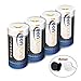 Keenstone RCR123A Rechargeable Batteries, 4Pcs 700mAh RCR123A Protected Rechargeable Li-ion Batteries with Camera Skin and Battery Case for Arlo VMS3030/3230/3330/3430 Cameras