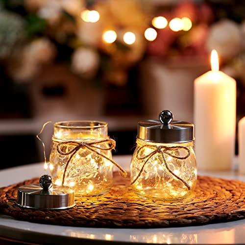 SheeChung Apothecary Jars Set,Mason Jar Decor Bathroom Vanity Storage
