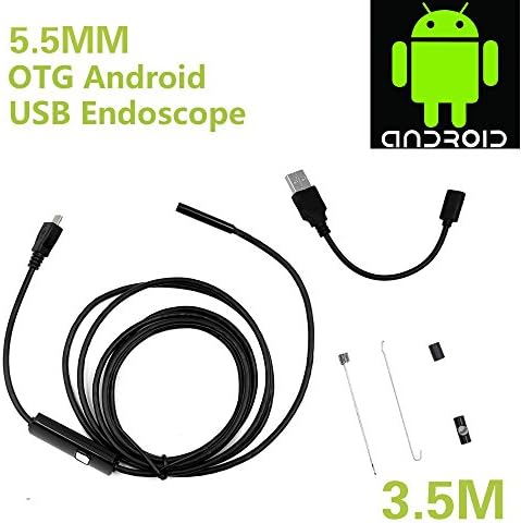 Fastle 5.5mm Camera Endoscope Borescope Snake Tube Camera （3.5 M Cable）