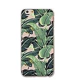 iPhone 6 Case, DECO FAIRY® Protective Case Bumper[Scratch-Resistant] [Perfect Fit] Ultra Slim Translucent Silicone Clear Case Gel Cover for Apple iPhone 6 (big bahama leaf)