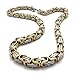 BodyJ4You Men's Stainless Steel Bracelet Necklace Link Byzantine Chain Set Two-tone with Gift Box