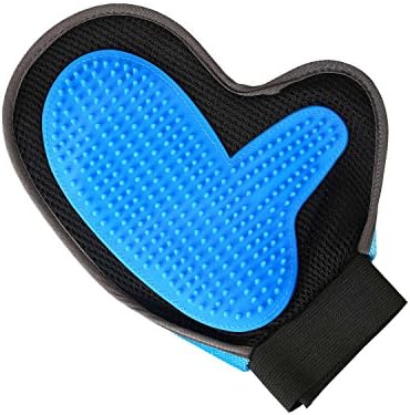 2-in-1 Deshedding Glove - Pet Grooming Glove - Furniture Pet Hair Remover Mitt, For Dogs, Cats, Rabbits and Horses