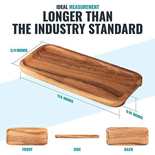 image for New England Kitchen Suppliers 11.8-inch Solid Wood Serving Platters - 