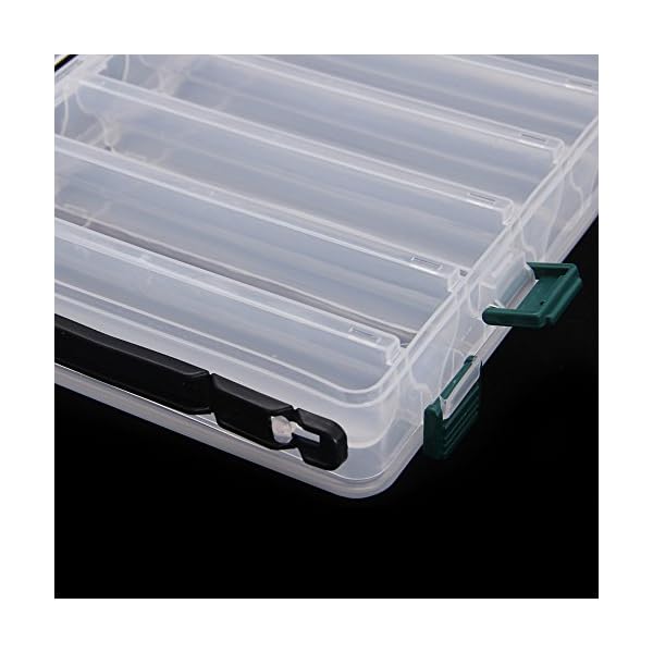 docooler-271847CM-Double-Sided-High-Strength-Transparent-Visible-Plastic-Fishing-Lure-Box-14-Compartments-with-Drain-Hole-Fishing-Tackle