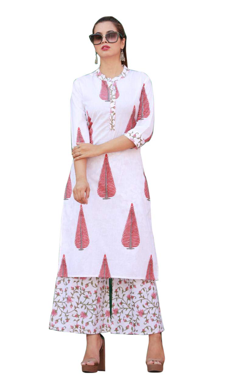 Cotton Kurti With Palazzo Pant 