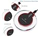 Wireless Charger iPhone X / 8 / 8 plus , Samsung Galaxy - Note 8 / S8 / S8 Plus, S7 / S7 Edge / S6 Edge / 5 Compatible with All Universal Qi Enabled Phone - Black Cordless Wirelless Charging Pad