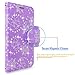 S7 Edge Case, Galaxy S7 Edge Case, Cellularvilla [Slim] [Card Slot] Premium Pu Leather Wallet Case [Drop Protection] Flip Protective Stand Cover for Samsung Galaxy S7 Edge G935 (Purple Glitter)