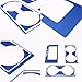 Cab Gear Shift and Cup Holder Decorative Sheet Kit Interior Accessories for Ford F150 2016 2017 (Blue)