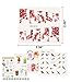 48 Sheets Mixed Nail Art Stickers, AKWOX Nail Art Water Transfer Sticker Home Manicure Decals with Flowers Feather Animal Cat for Women Toenails and Fingernails Decor DIY Nail Tips