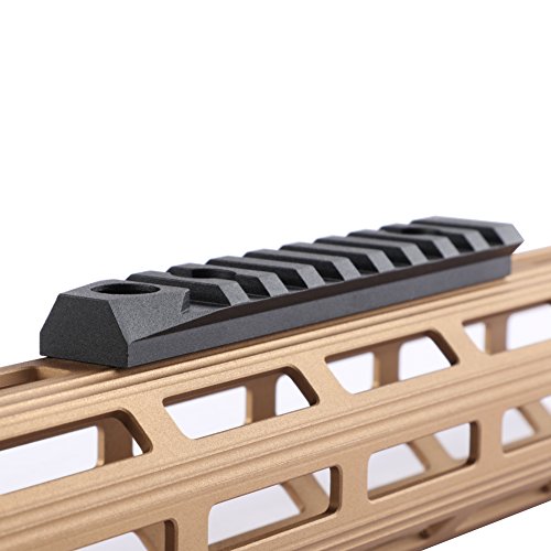 TuFok M lok Picatinny Rail Adapter - Picatinny Rail Mount, Rifle Rail Attachment with 3/8" Sling Swivel Socket(for Two Point Sling)(9-Slot,Black,Aluminum)