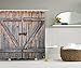 Ambesonne Rustic Shower Curtain, Old Wooden Garage Door American Native Country Farm Style Art Image, Cloth Fabric Bathroom Decor Set with Hooks, 69
