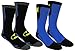 Batman Mens Athletic Crew Socks 2 Pair Pack (One Size, Black/Blue/Yellow)