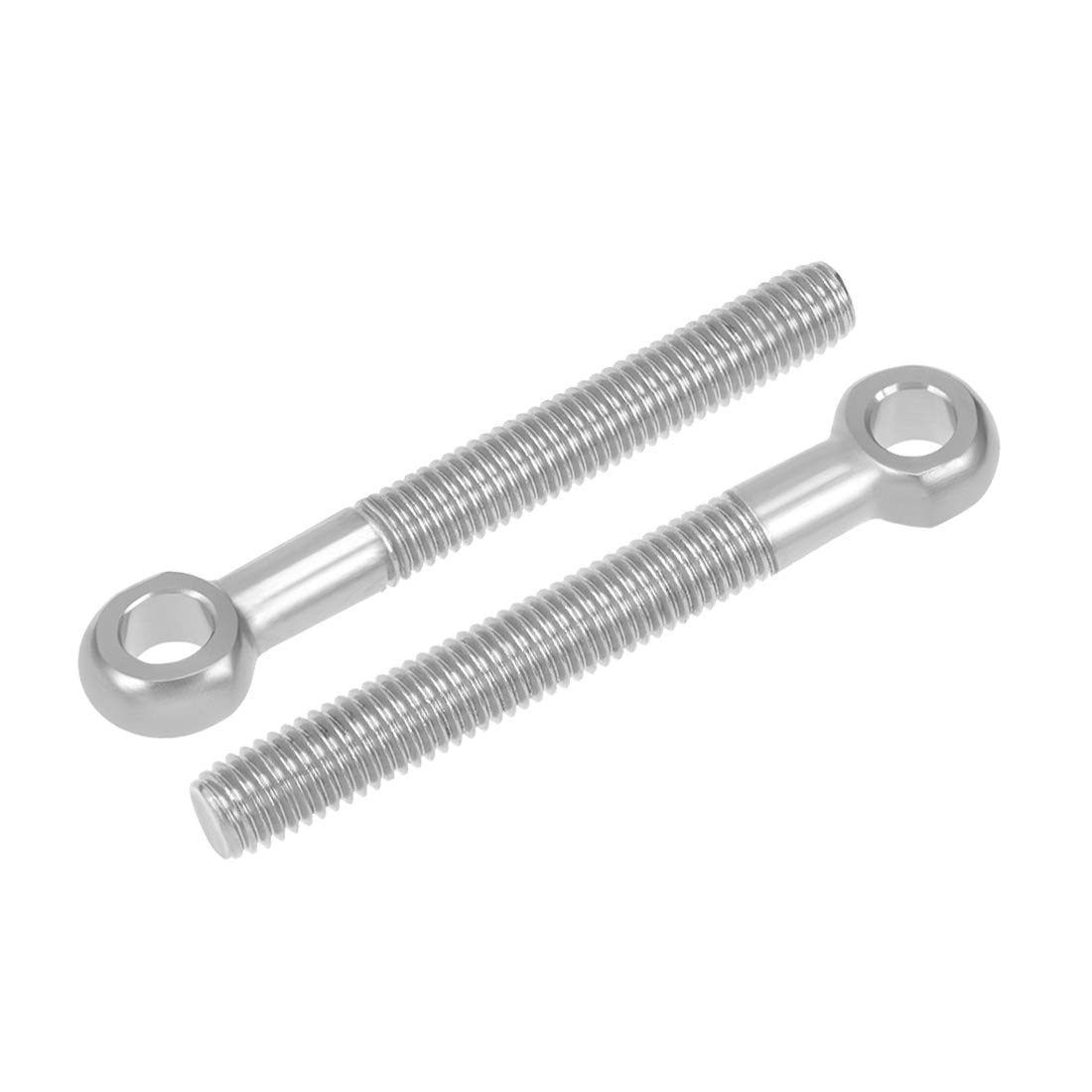 sourcing map M10 x 80mm Machinery Shoulder Swing Lifting Eye Bolt 304 Stainless Steel Metric Thread 2pcs