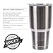 Chief 30oz Stainless Steel Tumbler Bundle With Premium Quality 18/8 Stainless Steel Insulated Tumbler Cup + 4 Stainless Steel Straws + Straw Cleaner