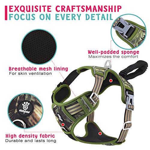 VavoPaw Dog Vest Harness, No Pull Design Pet Soft Padded Reflective