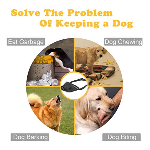Dog Muzzle Mesh with Overhead Strap, Breathable Mask Mouth Guard Muzzle