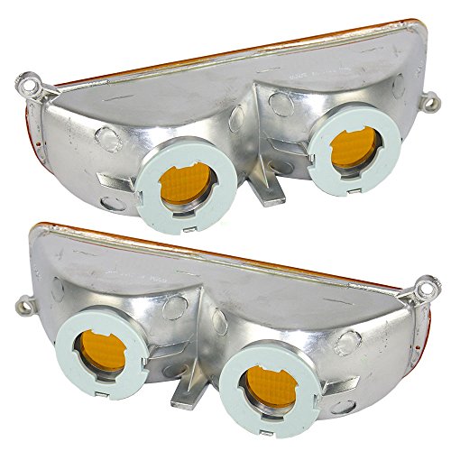 Driver and Passenger Park Signal Front Marker Lights Lamps Lenses Replacement for Jeep SUV 55055143 55055142