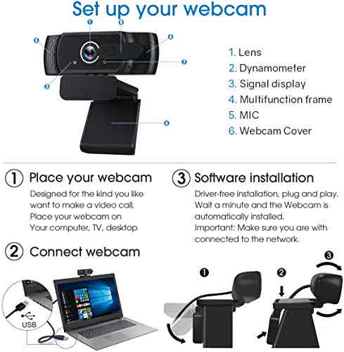 Liraip-1080P-HD-Webcam-With-Microphone-Webcam-Privacy-Cover-TripodLaptop-Computer-Desktop-Plug-and-Play-Web-Camera-for-Live-Streaming-Video-Chat-Conference-Recording-Online-Classes-Game