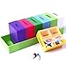 XINHOME Larger Weekly 7 Day 4 Compartment Travel Pill Box Organizer Reminder Container with Green Plastic Tray