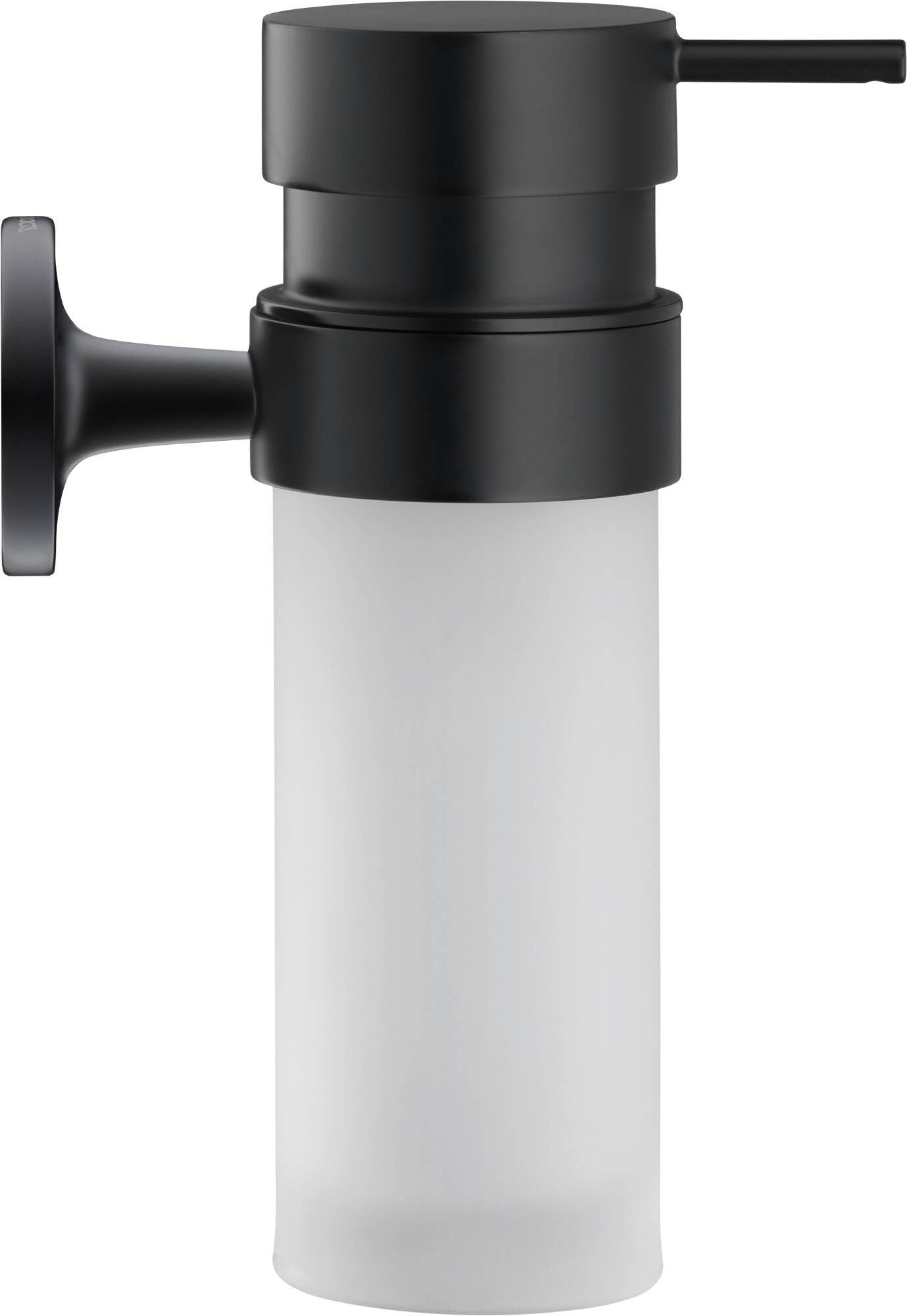Duravit Starck T Soap Dispenser, Liquid Soap Dispenser, Refillable Pump Soap Dispenser, Wall Mounted, Capacity 175 ml, Matt Black — image 1