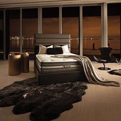 Cal King Simmons Beautyrest Black Desiree Luxury Firm Mattress with Low Profile Foundation