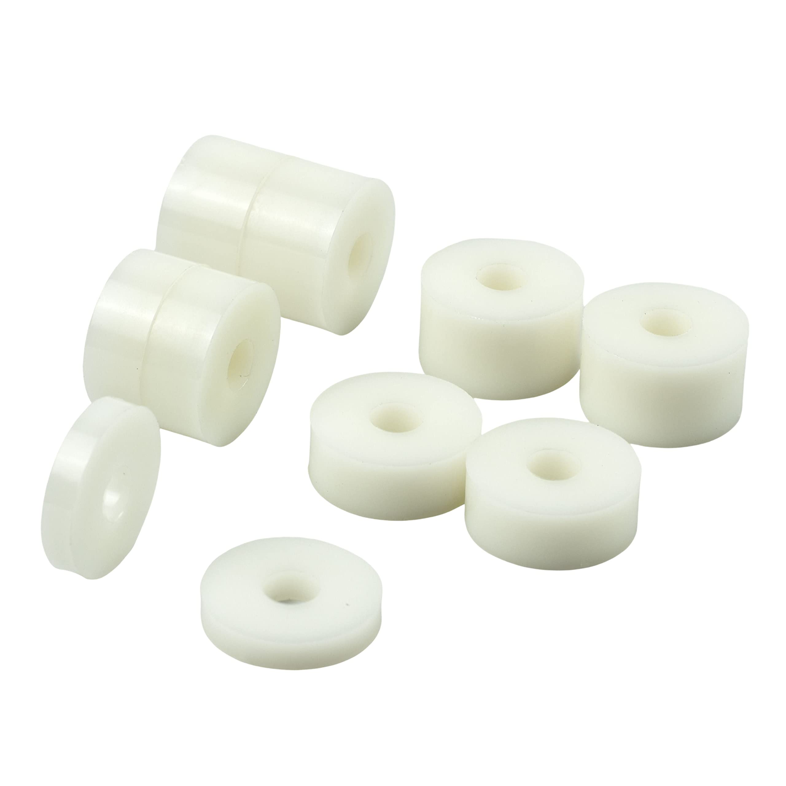 Hawkeng 8mm (M8) Nylon Spacers Standoff Washers (10 Pack) 4 x 15mm, 4 x 10mm, 2 x 5mm – Natural