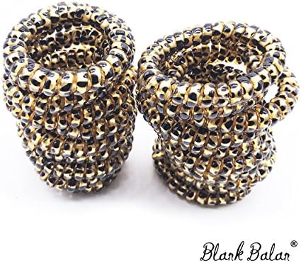 20PCS Blank Balan Plastic Leopard Pattern Spiral Hair Ties, Hair Band, Ponytail Holder (brown leopard)