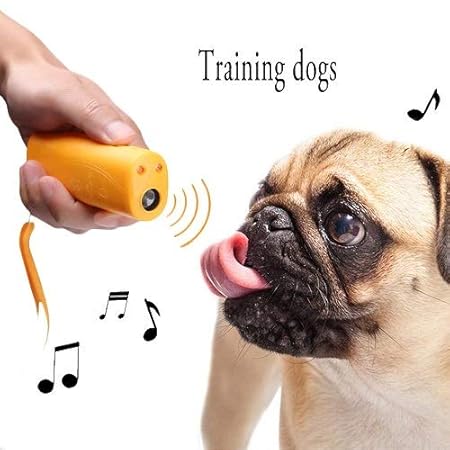 MELLOW Ultrasound Dog Training Repeller Control, 3-in-1 Anti-Barking Stop Bark, Pet Outdoor Carrier Trainer Device