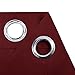NICETOWN Short Curtains for Bedroom, Blackout Small Window Valances - Pair of Thermal Insulated Eyelet Top Plain Blackout Tier Curtains (42 Width x 24 inches Length 1.2 inches Header, Burgundy)
