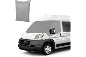 FEDEREDEVO 600D Windshield Cover Compatible with Ram ProMaster 1500 2014-2022, Windshield Cover Front Window Cover with Mirror Cutouts