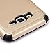 Samsung Galaxy J5 J500 2015 Case - Hybrid Hard Shockproof Case Heavy Duty Protective Brushed Phone Armor Protector Cover - Gold