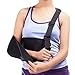 MEDIZED® Arm Sling with Thumb Support Dislocated Shoulder for Broken Arm Immobilizer Wrist Elbow Support Ergonomic, Lightweight, Breathable Mesh, Split Strap - Suits both Men & Women, One size (Adult)