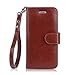 FYY Designed for iPhone SE Case 2022 (3rd Gen) / iPhone SE Case 2020 (2nd Gen) / iPhone 7 Case/iPhone 8 Case, Luxury PU Leather Wallet Phone Case with Card Holder Flip Kickstand Cover Dark Brown