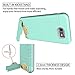 Galaxy J7 V 2017/ J7 Perx/J7 Prime/J7 Sky Pro/Halo Case with HD Screen Protector,NiuBox[Card Slot Wallet][Kickstand] Full Body Shock Absorption Protective Phone Case for Samsung J7V 2017-Turquoise