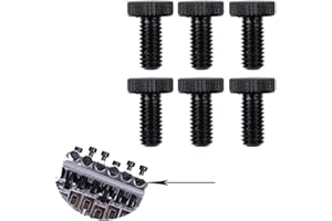Tidevib Electric Guitar Tremolo Bridge Fine Tuning Screws Set, 6-Pack Floyd Rose Compatible Locking Nut Mounting, 5mm Thread,