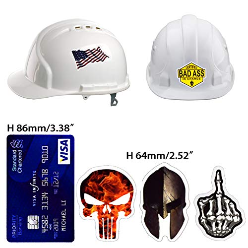 Hard Hat Stickers 50 Pack, BOENFU Union American Patriotic Accessories for Helmet, Hardhat, Welding, Construction, Molon Labe, Military, Ironworker, Lineman, Oilfield, Electrician, Pipeliner