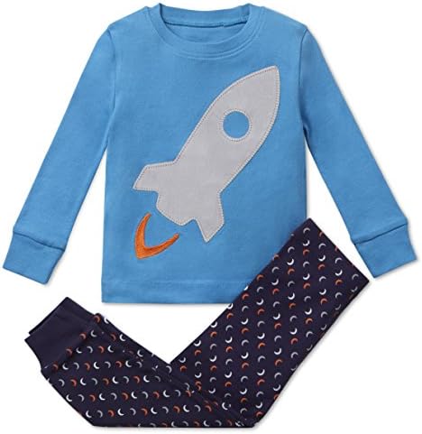 Boys Girls Pajamas BEE Bug Rocket Race CAR 2 Piece 100% Super Soft Cotton (12m-8y)