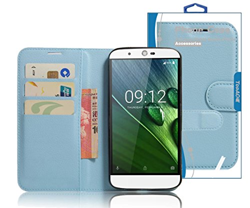 Acer Liquid Zest Plus Cases TopAce Artificial leather Case Flip Cover For Acer Liquid Zest Plus (Blue)