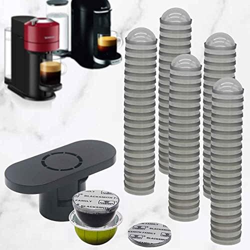 Reusable Vertuo Pods DIY Starter Kit + Disposable Vertuo Capsules,Seal Rings,Sealers,Reuse 7.77