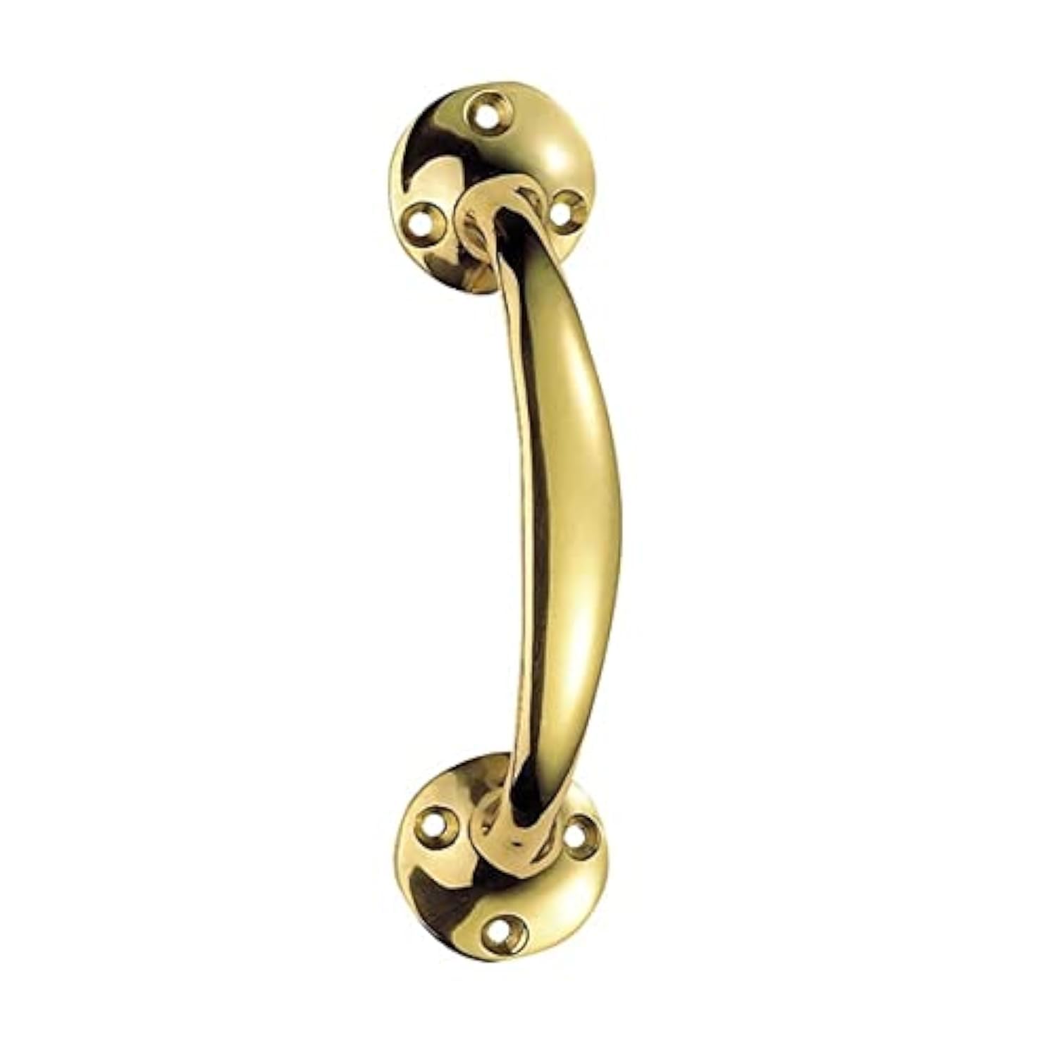 TERF Heavy Duty Vintage Style Victorian Bow Pull Door Handle Brass 175mm (7 inch) including Fixing Screw for Kitchen Cupboard Cabinet Drawer Door Pull Handle - Pack of 1, Polished Brass
