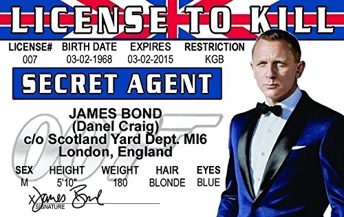 Daniel Craig Fun Fake ID License