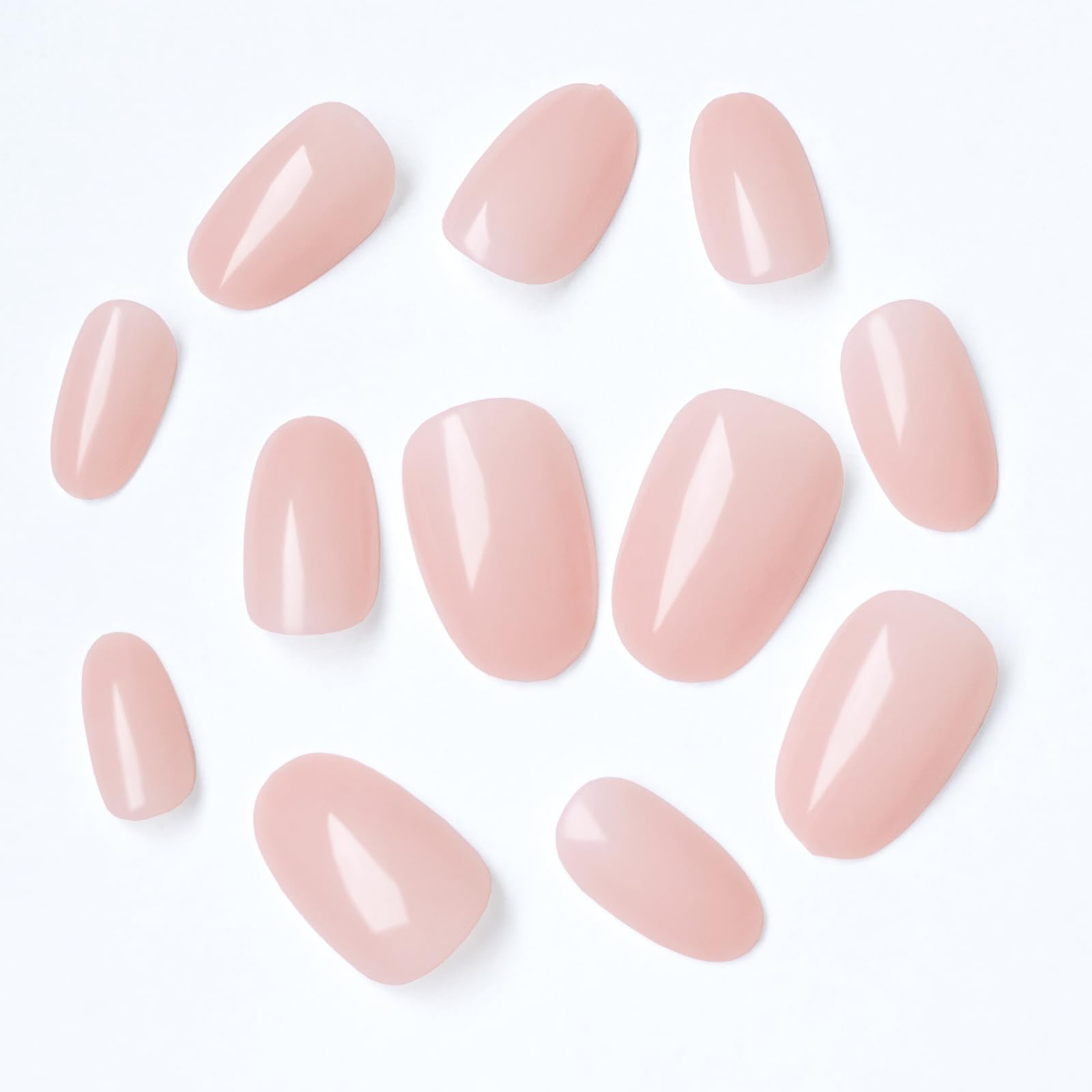 Lifextol Short Press on Nails Almond Fake Nails False Stick on Nails Press ons, 240pc Acrylic Pink Press on Nails Short Almond Glue on Nails with Nail Glue Adhesive Tabs for Women Girls Kids - Image 2