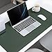 Desk Pad Mouse Pad ATailorBird - 31.5 x15.7x 0.08 Inches Non-Slip PU Leather Protective Desk Pad Laptop Mat Gaming Writing Mat for Laptop PC Keyboard Office Home Dual-Sided(Green and Gray)