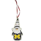 Michigan Wolverines Gnome Metal Christmas Ornament