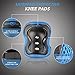 Knee Elbow and Wrist Pads for Kids Maximum Safety, 6 Pieces for Rollerblades and Skating Outdoors with Strap, Extreme Protection for 3-9 Year Old Children with Blue Ultra Protective Foam
