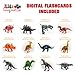 Kids Imaginative Dinosaurs Small & Large Plastic Assorted Toy Dinosaurs | 12 Piece Set, 5-7